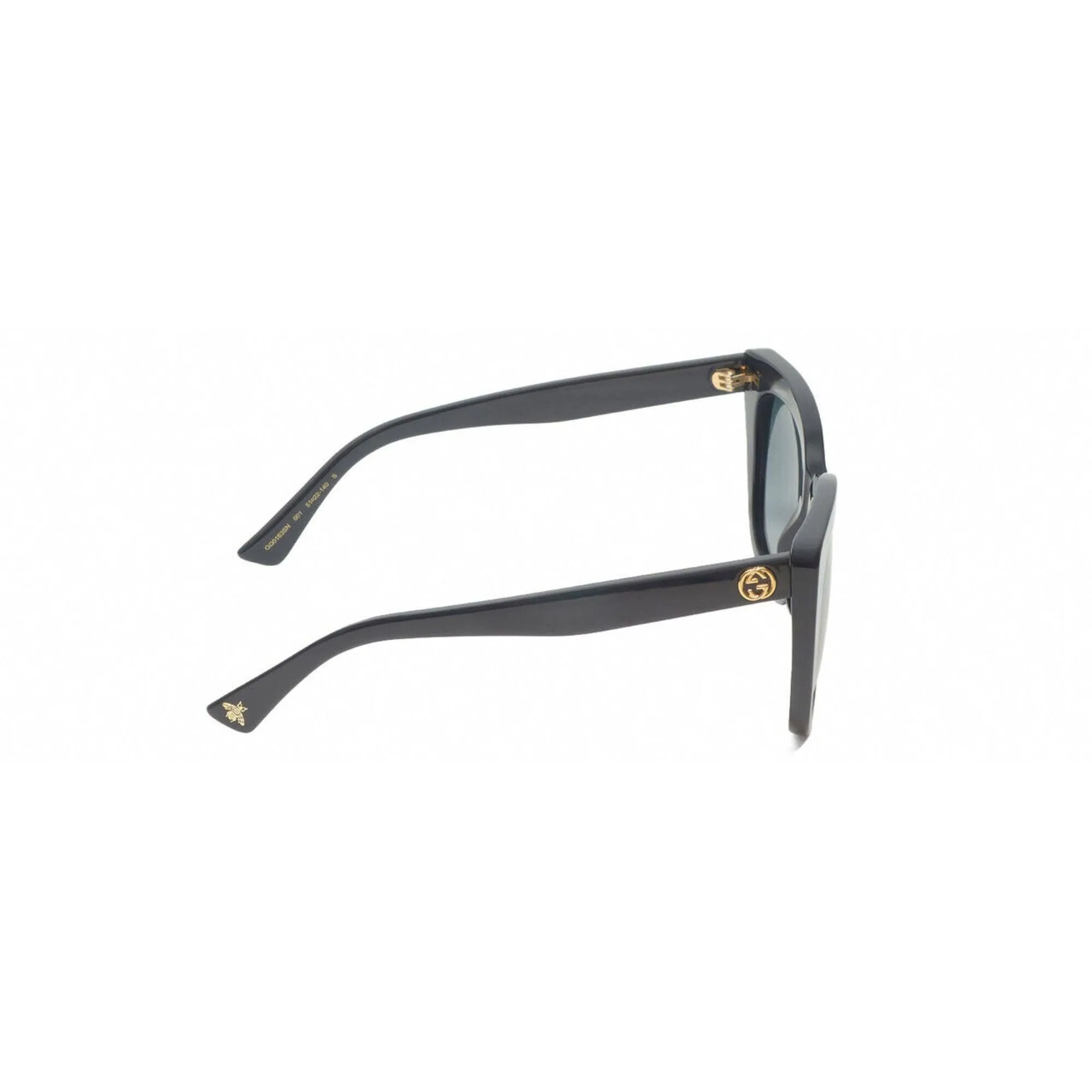 Gucci Women's Sunglasses - Black Plastic Cat Eye Shape Frame Grey Lens | GG0163SN 001