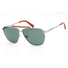 Guess Men's Sunglasses - Green Lens Shiny Gunmetal and Red Pilot Frame | GU00053 08N