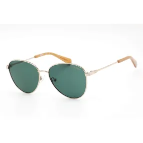 Guess Unisex Sunglasses - Green Lens 53 mm Gold Metal Oval Shape Frame | GU8257 32N