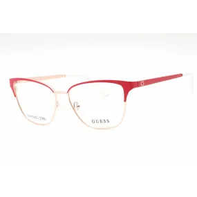 Guess Women's Eyeglasses - Shiny Pink Metal Cat Eye Shape Full Rim Frame | GU2795 072