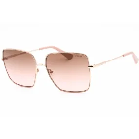 Guess Women's Sunglasses - Adjustable Nose Pads Gold Metal Square Frame | GU7866 32F