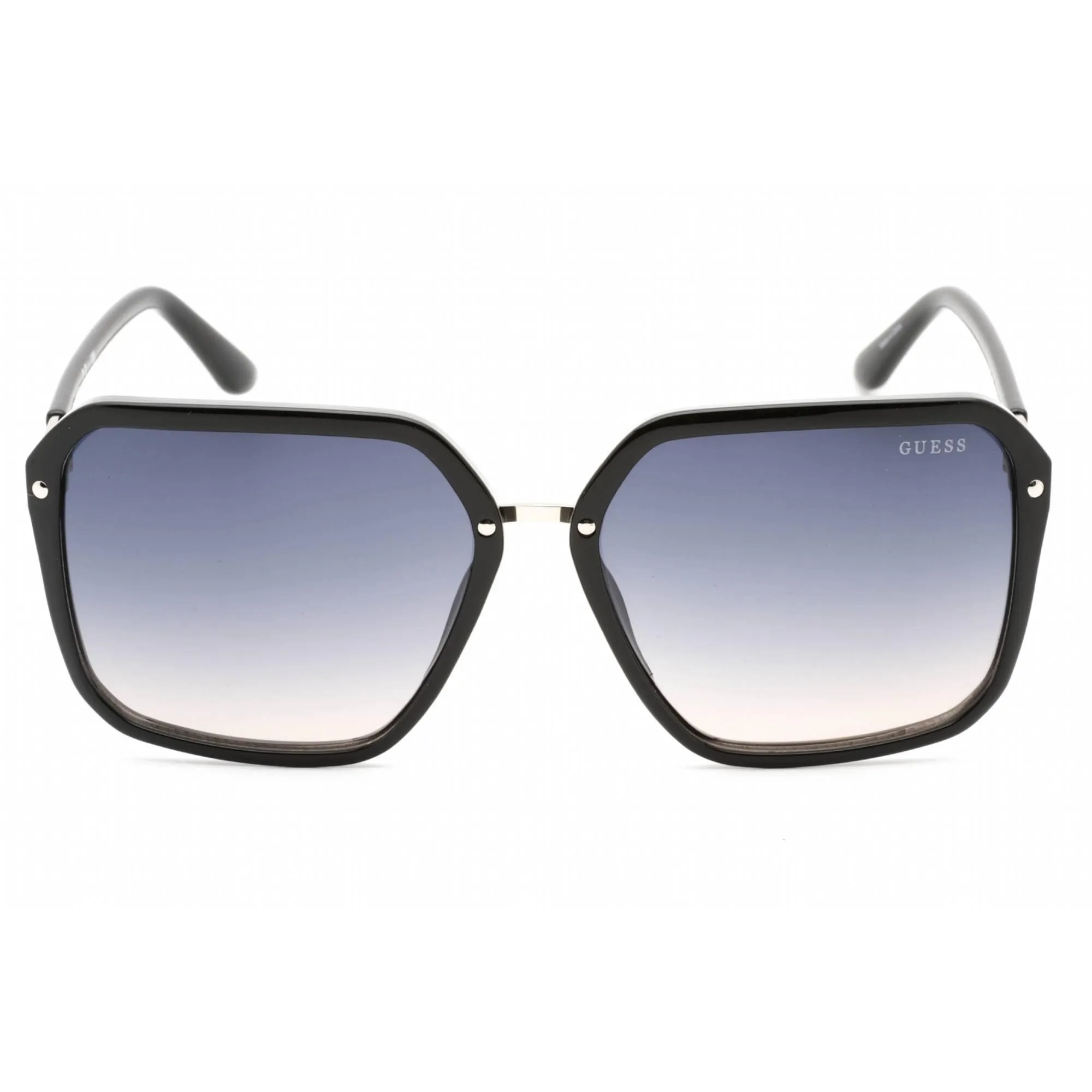 Guess Women's Sunglasses - Gradient Smoke Lens Shiny Black Square Frame | GU7888 01B