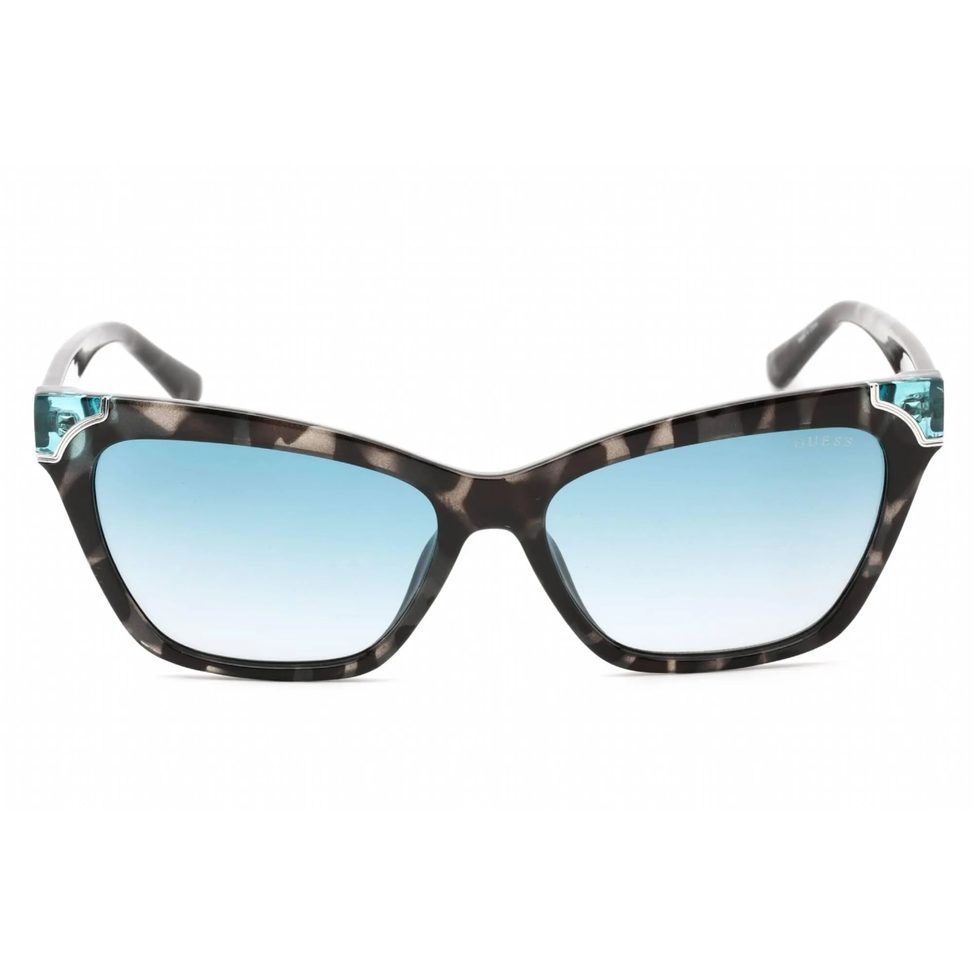 Guess Women's Sunglasses - Turquoise/Grey Plastic Cat Eye Shape Frame | GU7840 89W