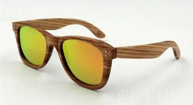 Handmade Retro Wooden frame Sunglasses Polarized  unisex