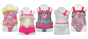 infant girl's fashion one-piece, two-piece and tankini swimsuits - sizes 12m-24m Case of 36