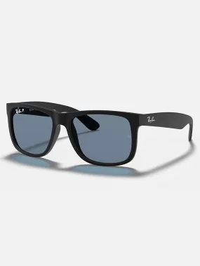 Justin Matte Black/Blue Classic Sunglasses