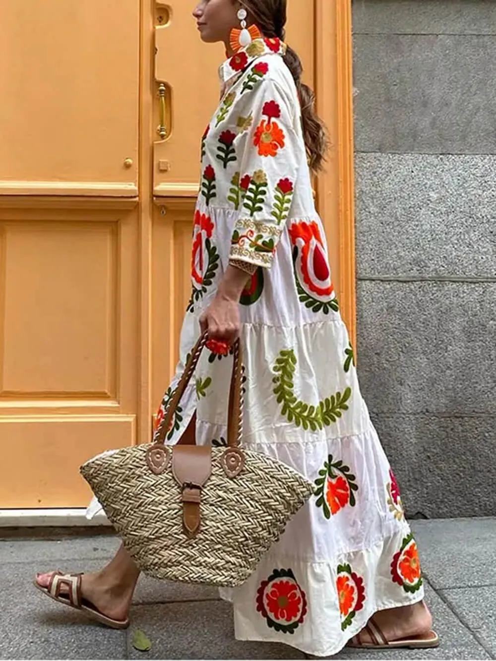 Kiana - Robe bohème à imprimé ample