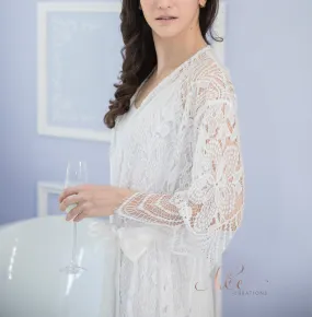 Lace Bridal Robe, Bridesmaid Robes, Bridal Robe, Bride Robe, Bridal Party Robes, Bridesmaid Gifts, Wedding Robe, All Lace Robe