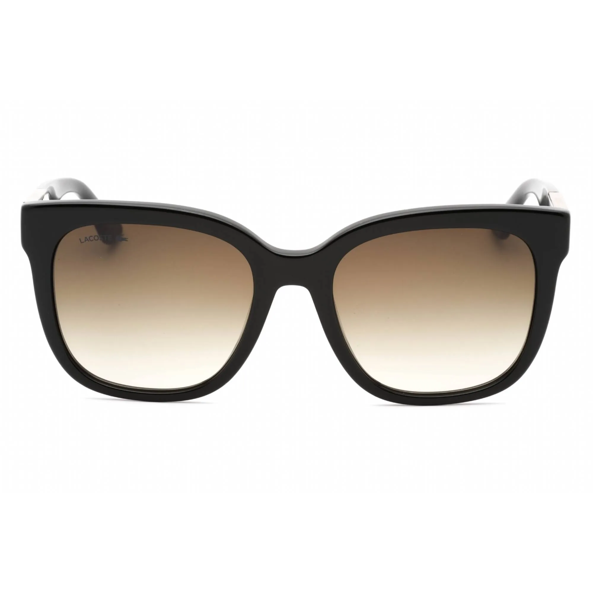 Lacoste Women's Sunglasses - Black Square Shape Frame Brown Gradient Lens | L970S 001