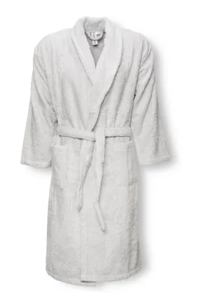 Luxury Cotton Bathrobe "Terry" in Silver Grey Color
