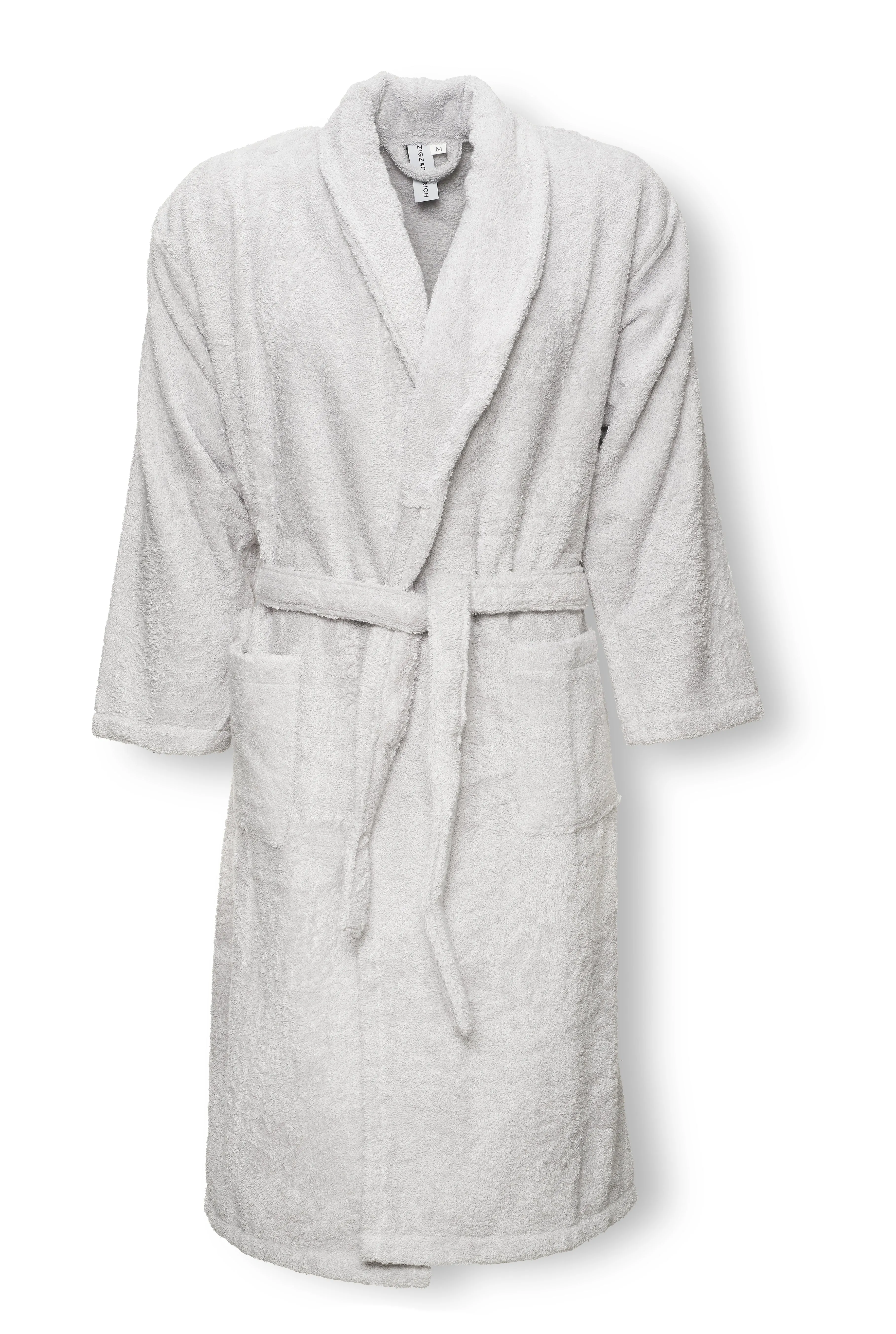 Luxury Cotton Bathrobe "Terry" in Silver Grey Color