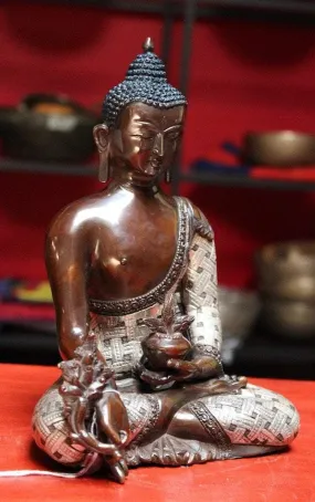 Master Quality Silver Bronze Medicine Buddha Statue