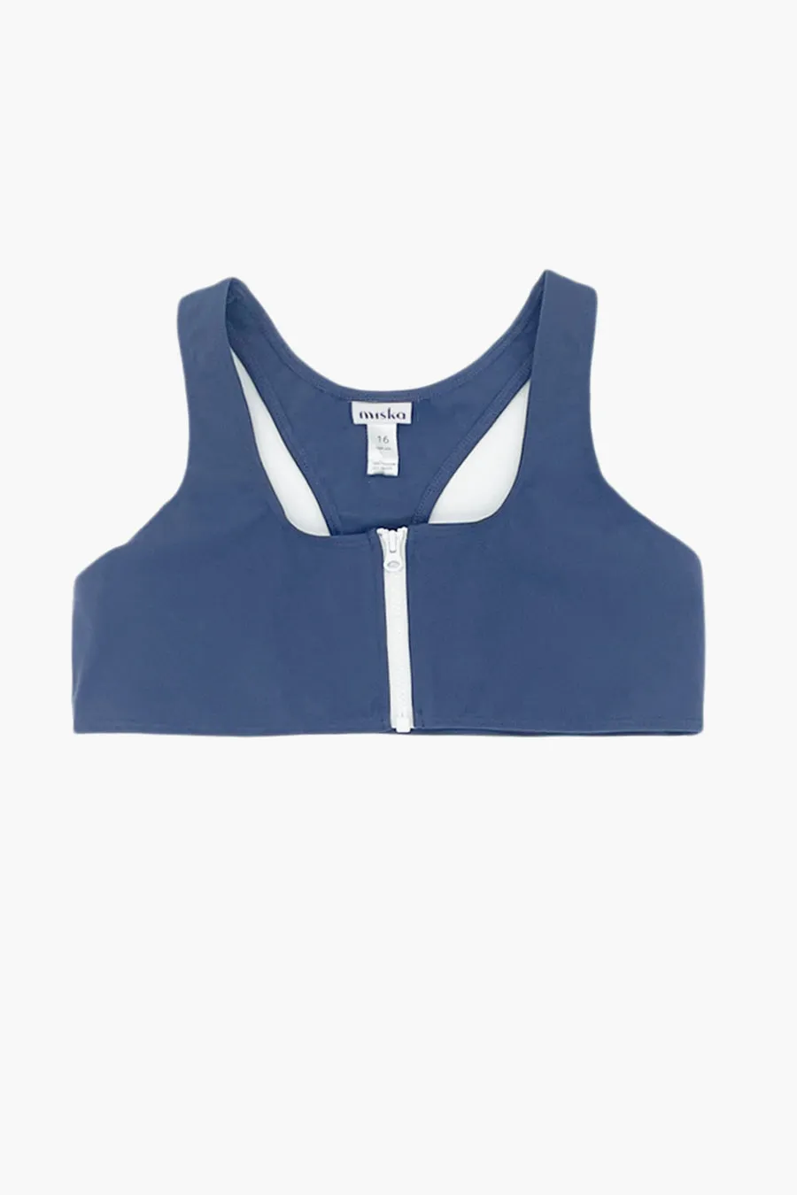 MISKA Paris Mix And Match Sport Girls Swim Top - Navy