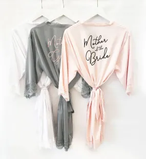 Mother of the Bride satin lace robes