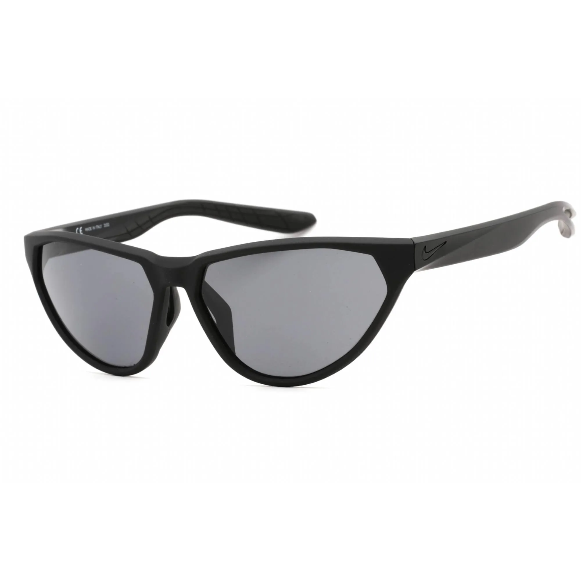 Nike Unisex Sunglasses - Full Rim Matte Black Plastic Rectangular Frame | DJ0800 010