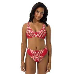 PEACOCK LOVE red - Bikinis made of recycled material