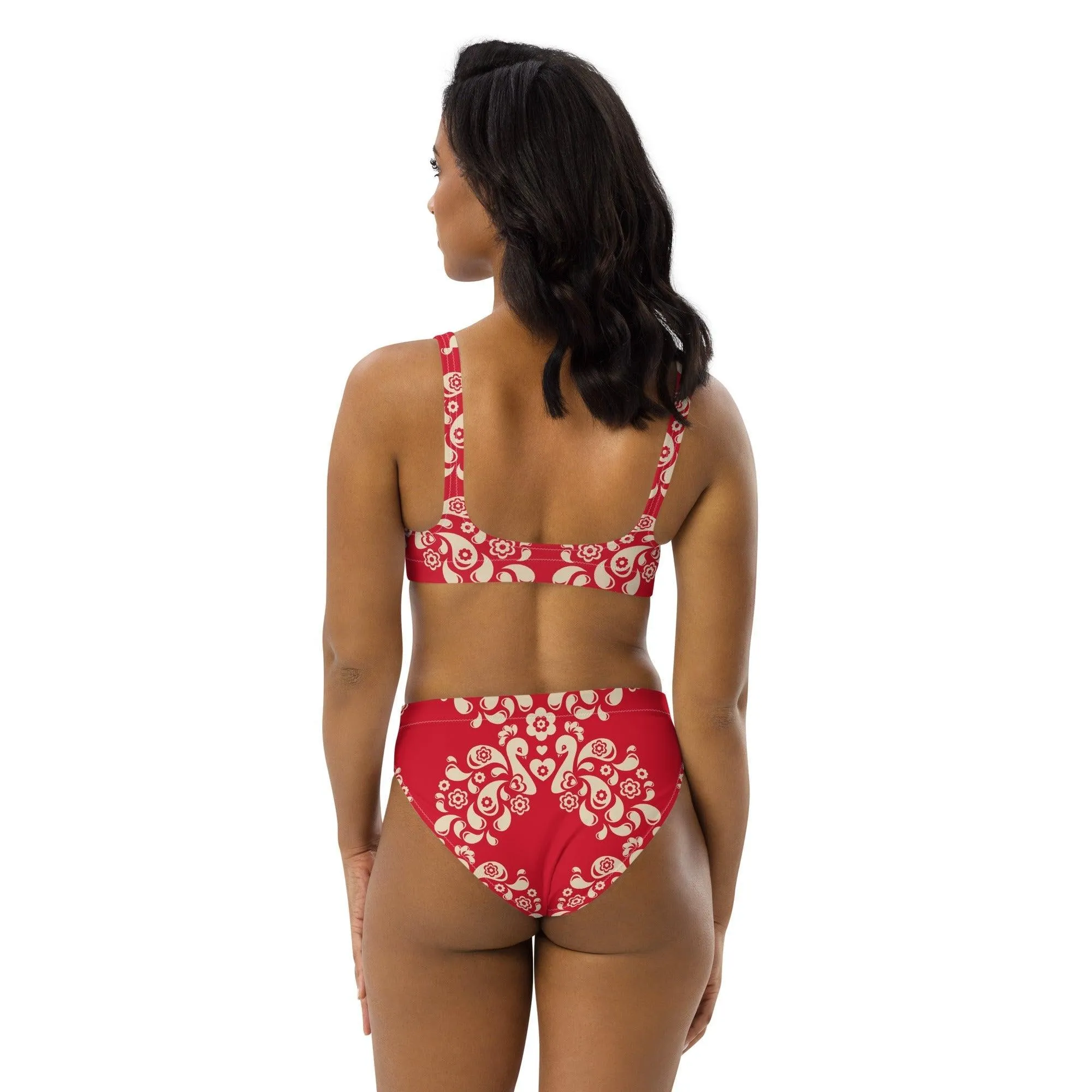 PEACOCK LOVE red - Bikinis made of recycled material