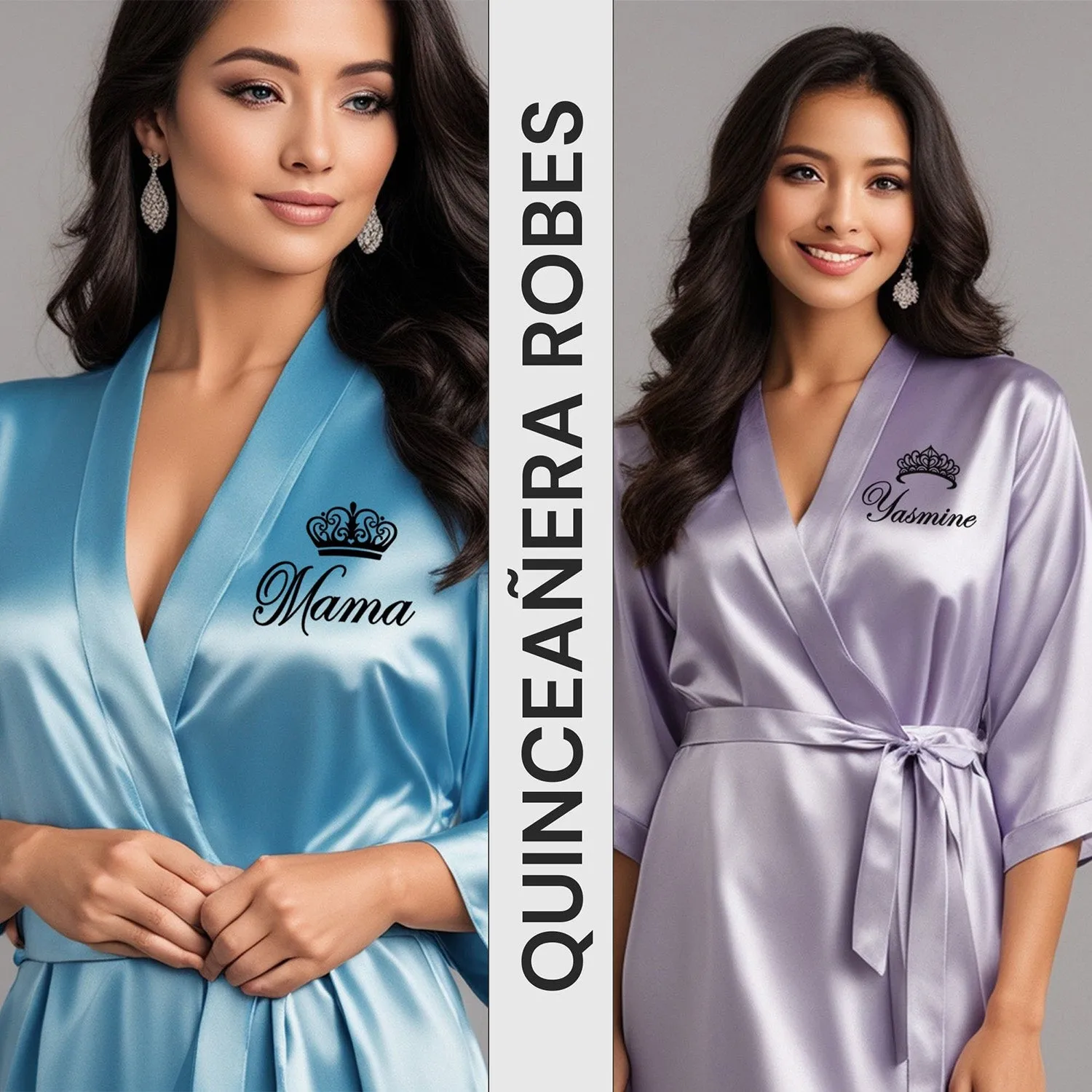 Personalized Ocean blue Mis Quince Años Robes