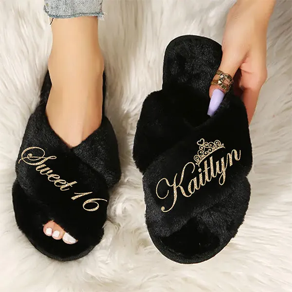 Personalized Sweet Sixteen Robe and Slipper Set