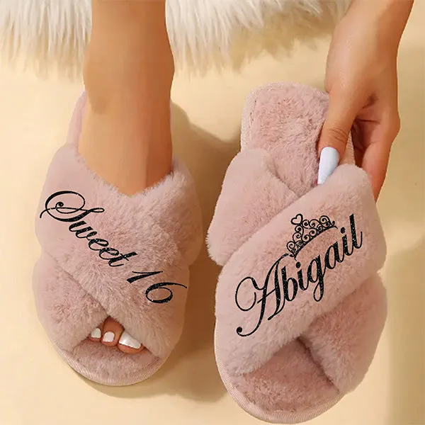 Personalized Sweet Sixteen Robe and Slipper Set