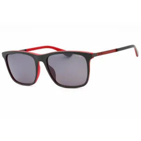 Police Men's Sunglasses - Red Acetate Full Rim Square Frame Grey Lens | SPLA56 1BUX