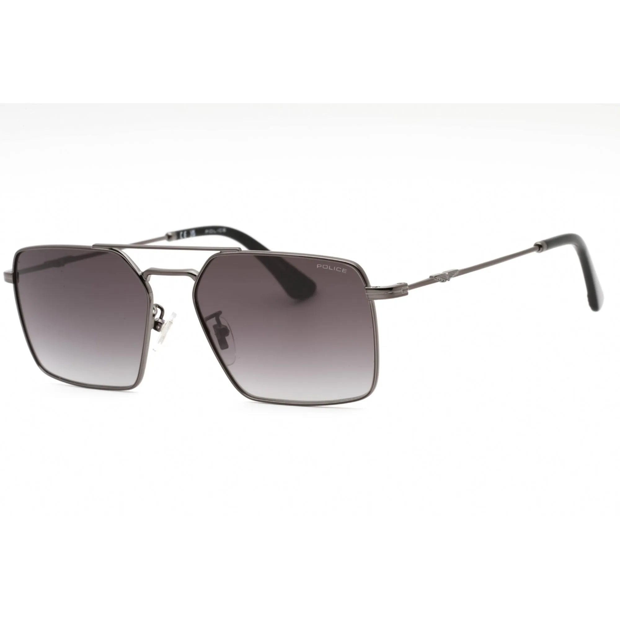 Police Men's Sunglasses - Shiny Gunmetal Aviator Full Rim 56mm Frame | SPLL07 0568