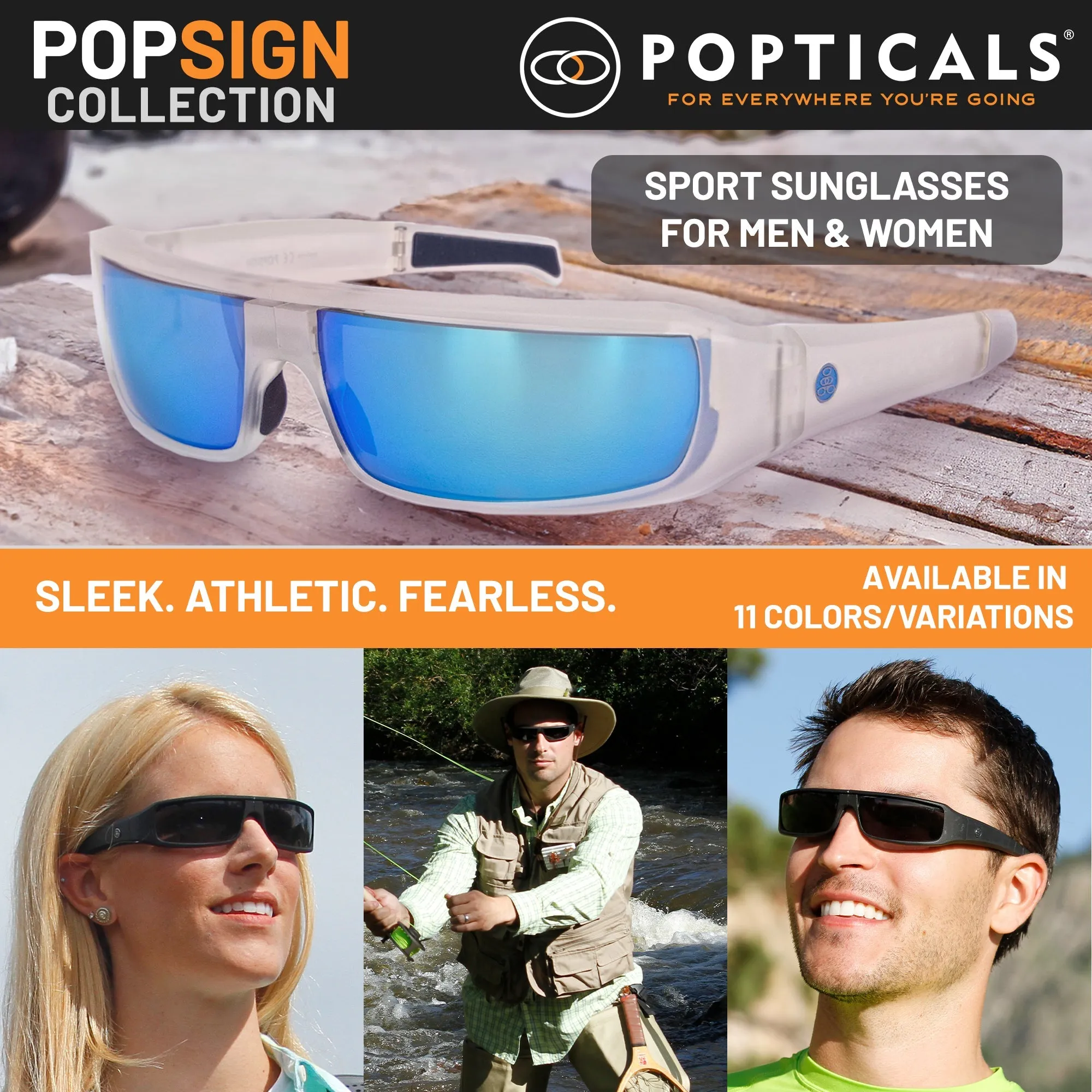 POPSIGN | Non-Polarized, Matte Black, Gray Lens