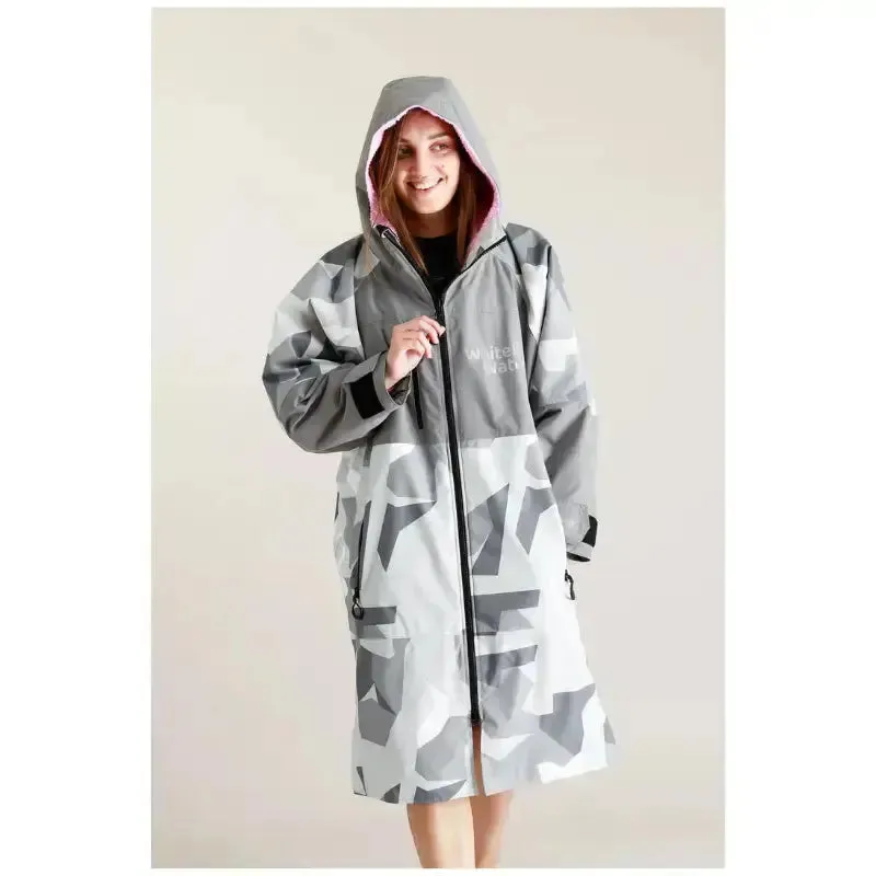 Post Swimming Unisex Robe | Arctic Camo Pink Hard Shell Robe