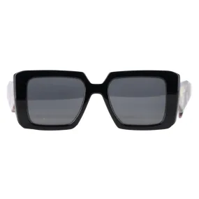 Prada Symbole SPR 23Y Square Sunglasses in Black Acetate