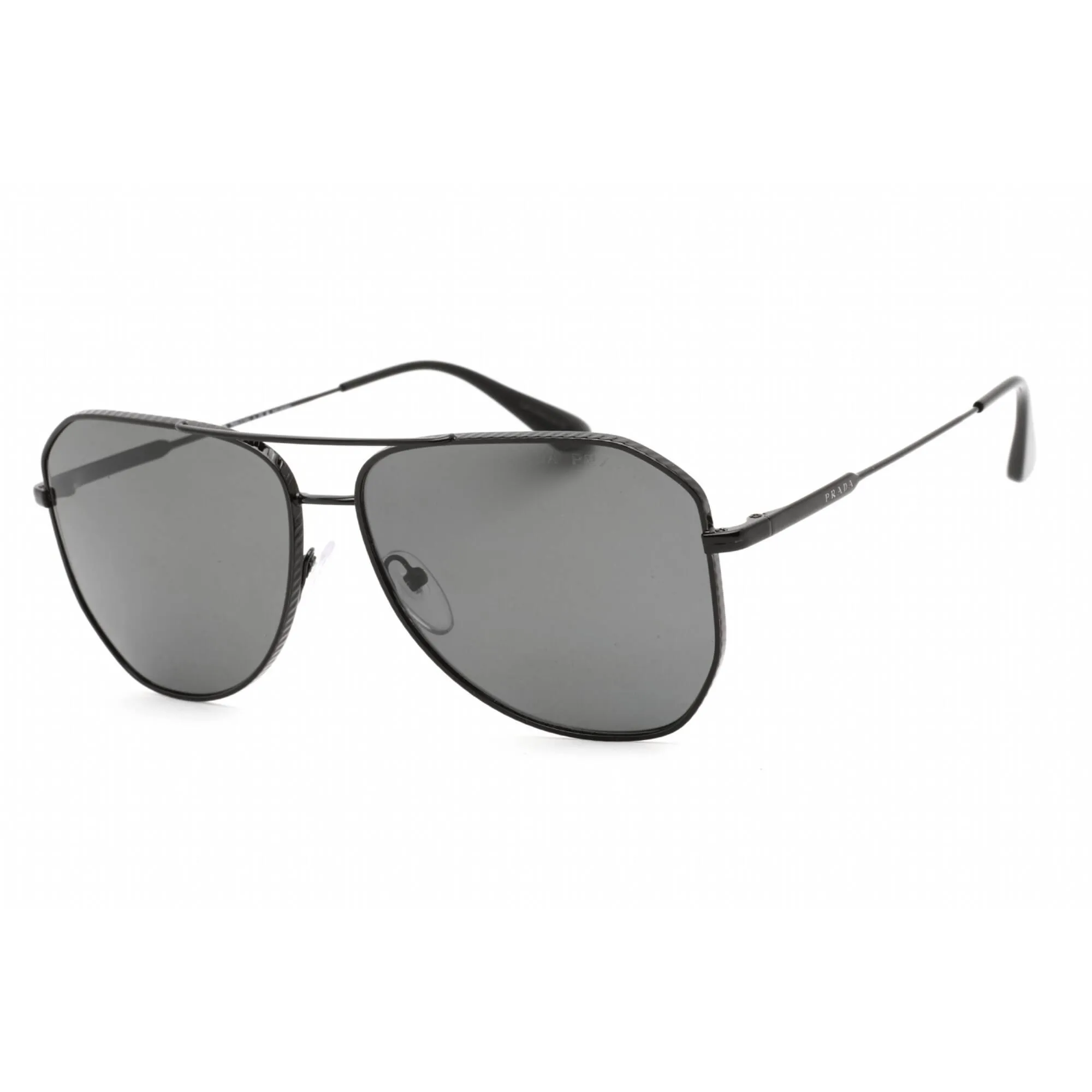 Prada Unisex Sunglasses - Full Rim Black Metal Aviator Shape Frame | 0PR 63XS 1AB08G