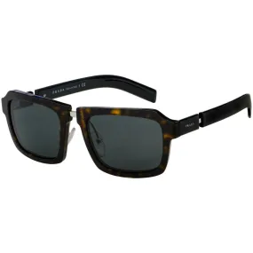 Prada Women's Sunglasses - Grey Lens Havana Acetate Full-Rim Frame | 09XS-2AU5S053