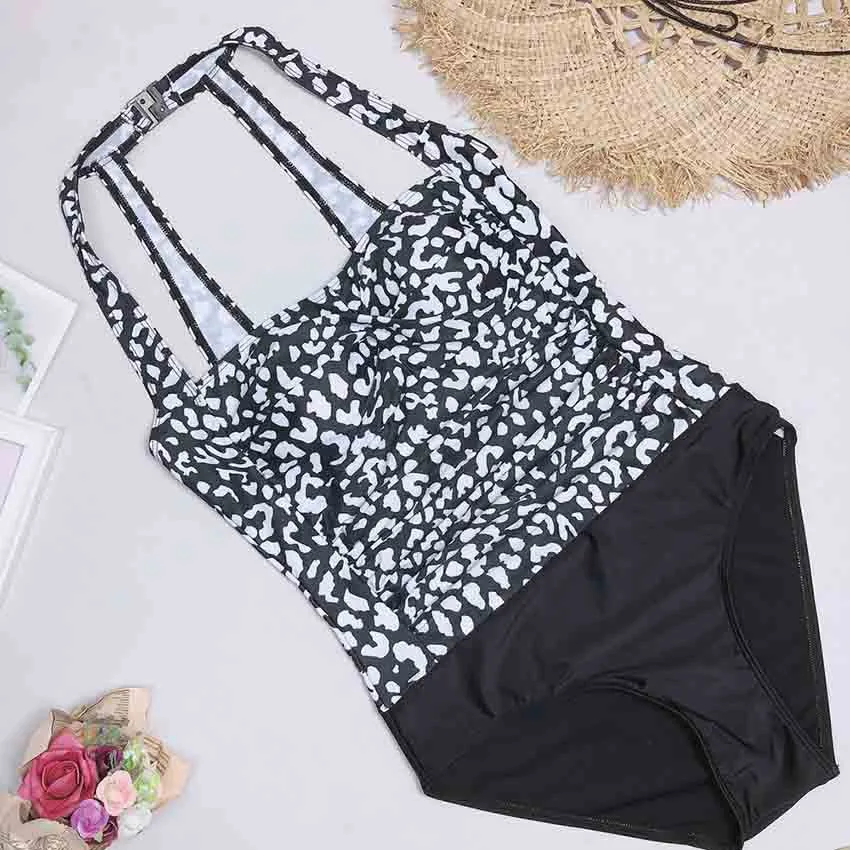 Printed Elegant Vintage Swimsuits Set