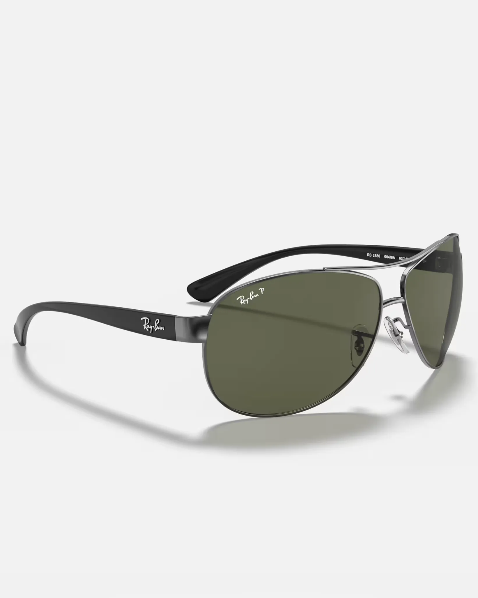 RB3386 Polarised Sunglasses in Gunmetal & Black
