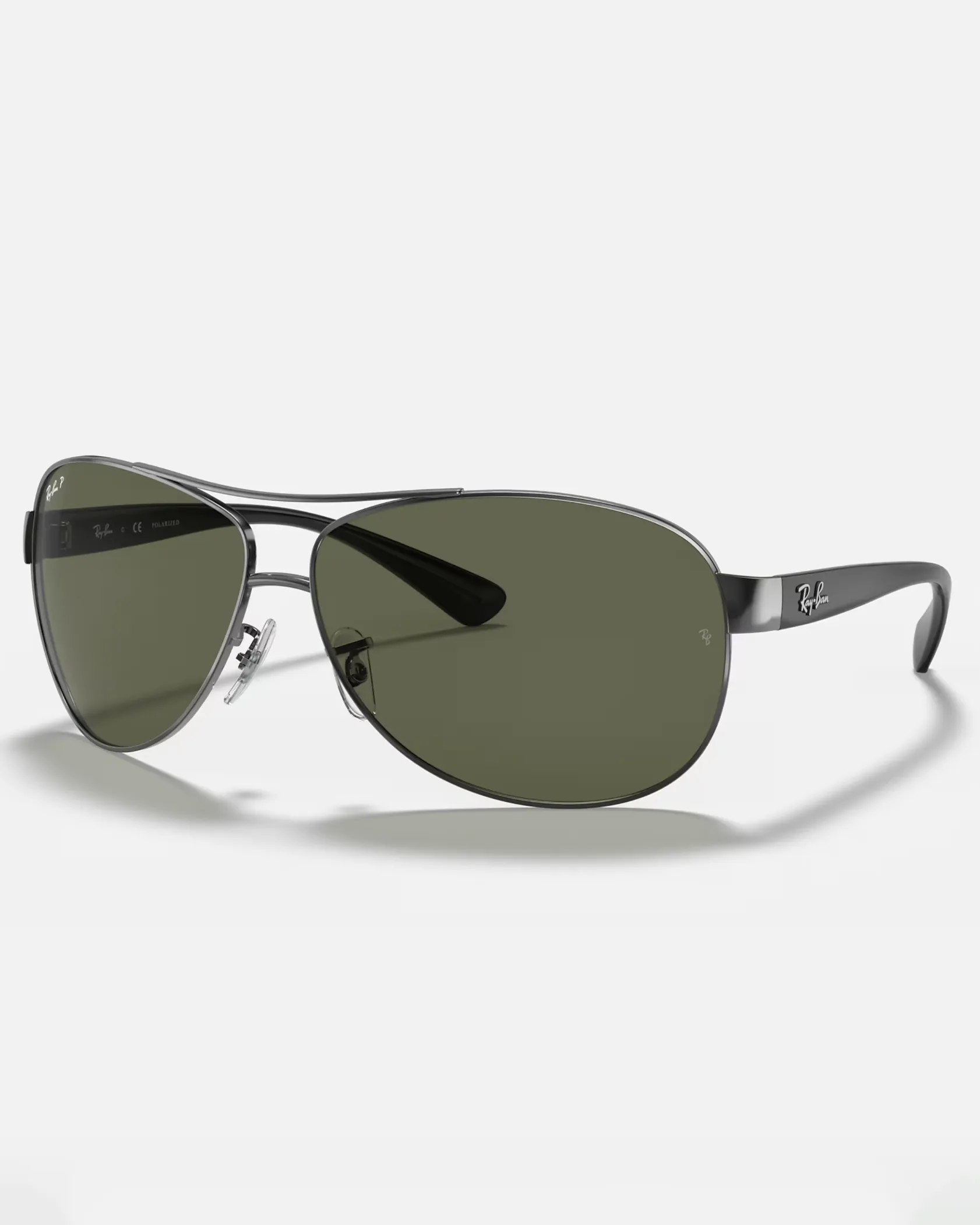 RB3386 Polarised Sunglasses in Gunmetal & Black