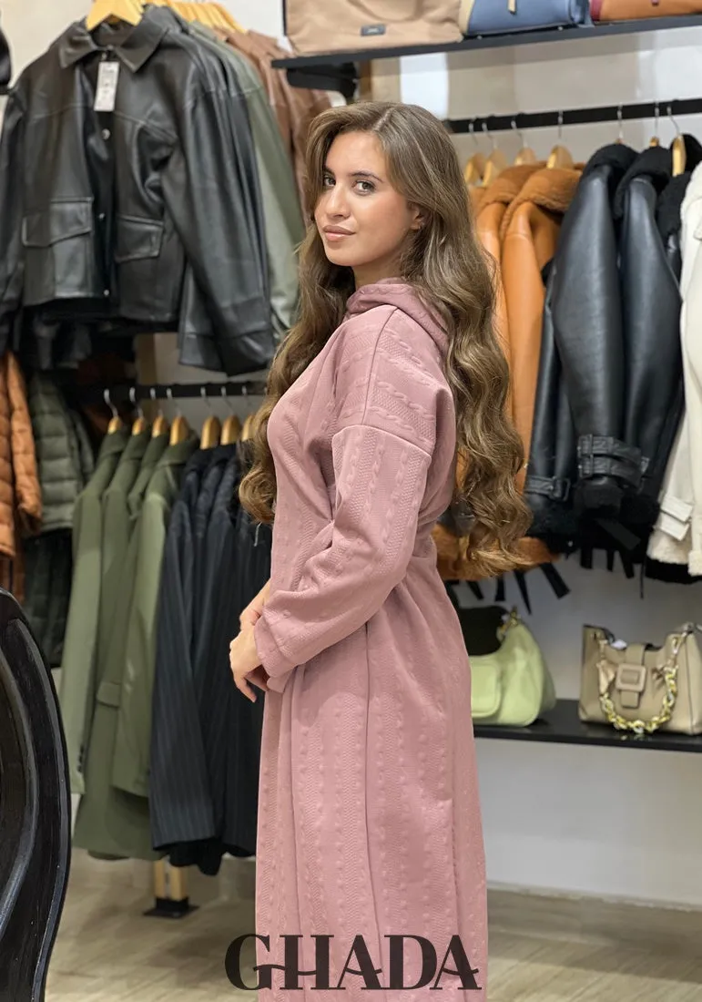 Robe à capuches en rose