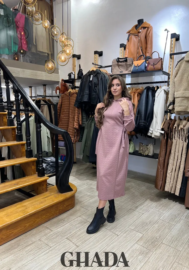 Robe à capuches en rose