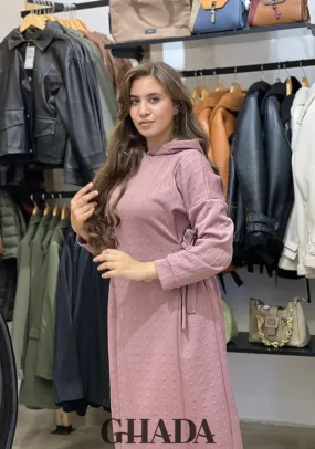 Robe à capuches en rose
