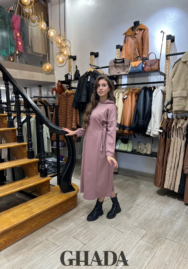 Robe à capuches en rose