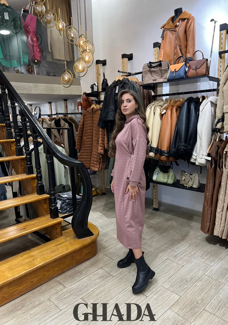 Robe à capuches en rose