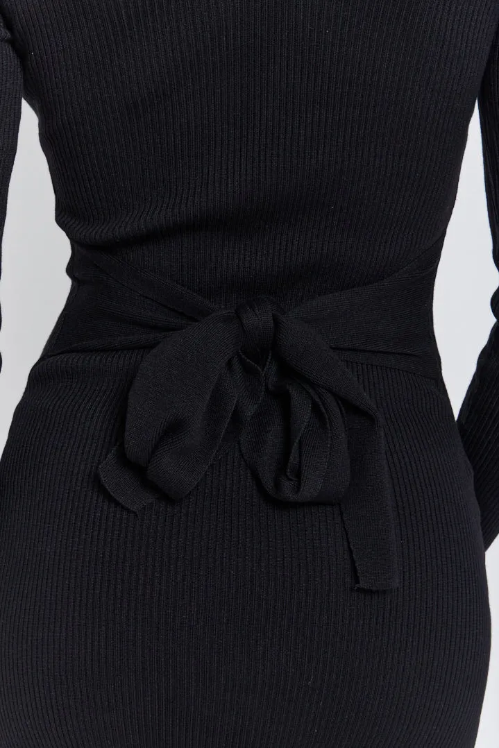 Robe en maille fendue
