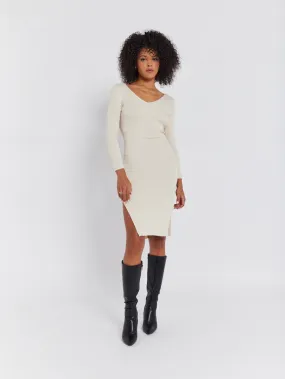 Robe en maille fendue