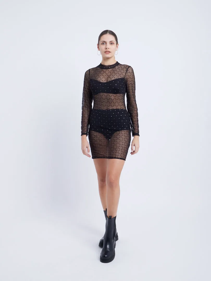 Robe graphique transparente
