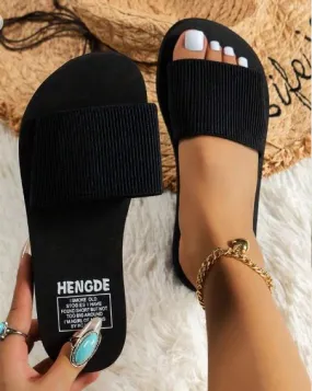 Shein Elastic Band Casual Slippers, Size: 40  
