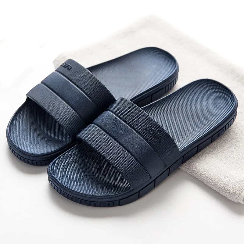 Simple Flat Heel Shower Room Slippers