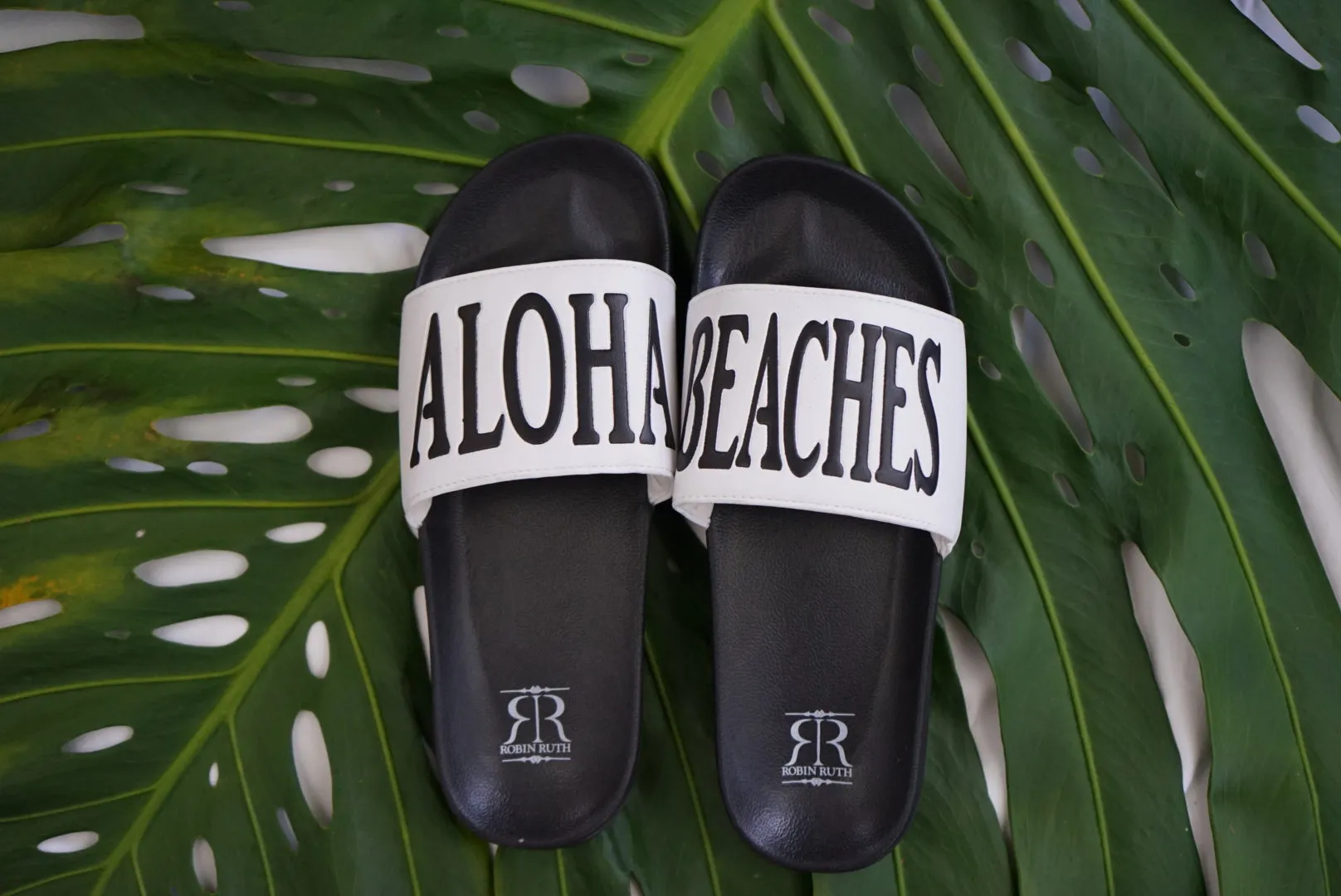 Slippah Slidahs: Aloha Beaches Slides: Da Ultimate Foot Pau Hana! Step in Style wit' 2 Colors