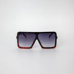 Stella Oversized Fashion Square Sunglasses in Leopard