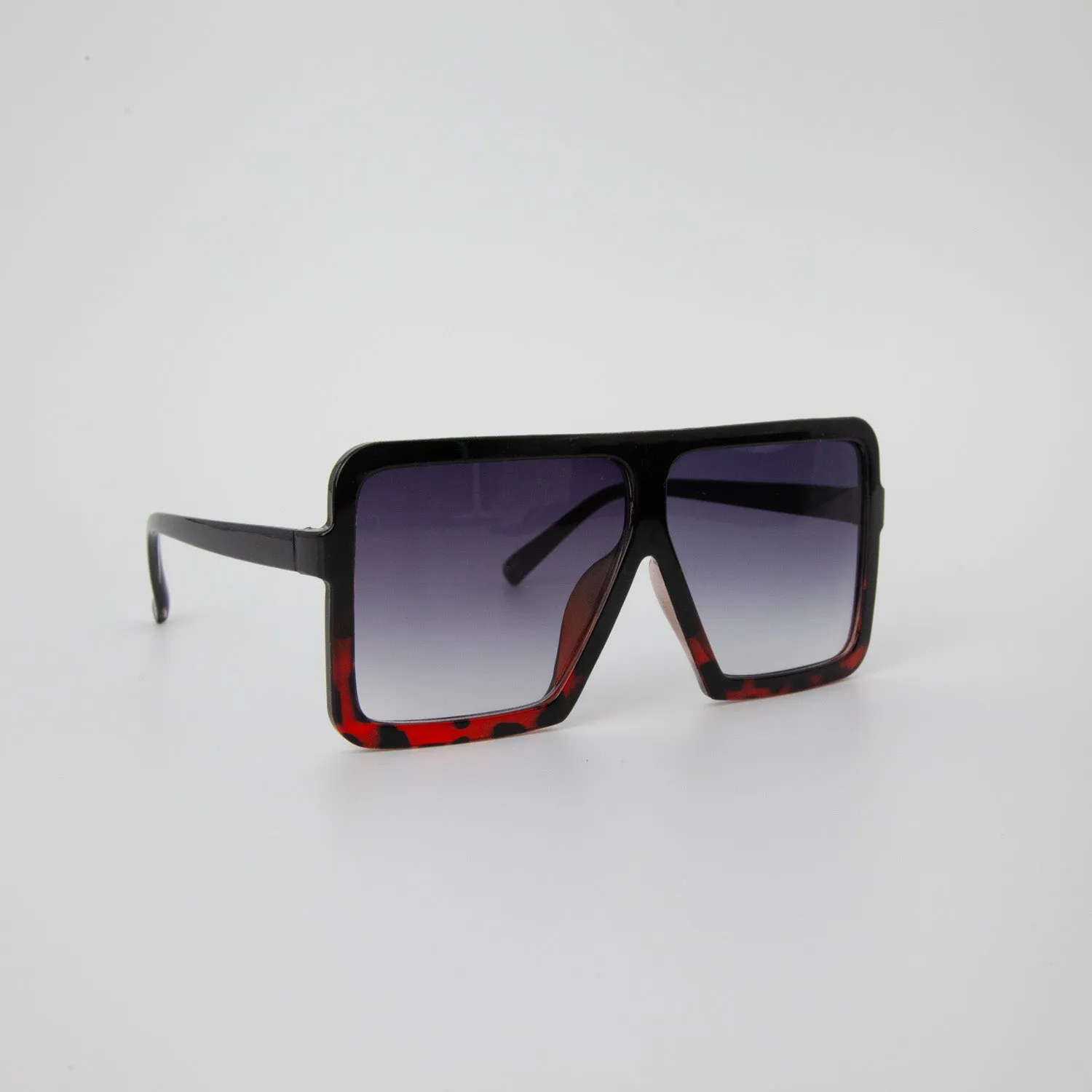 Stella Oversized Fashion Square Sunglasses in Leopard