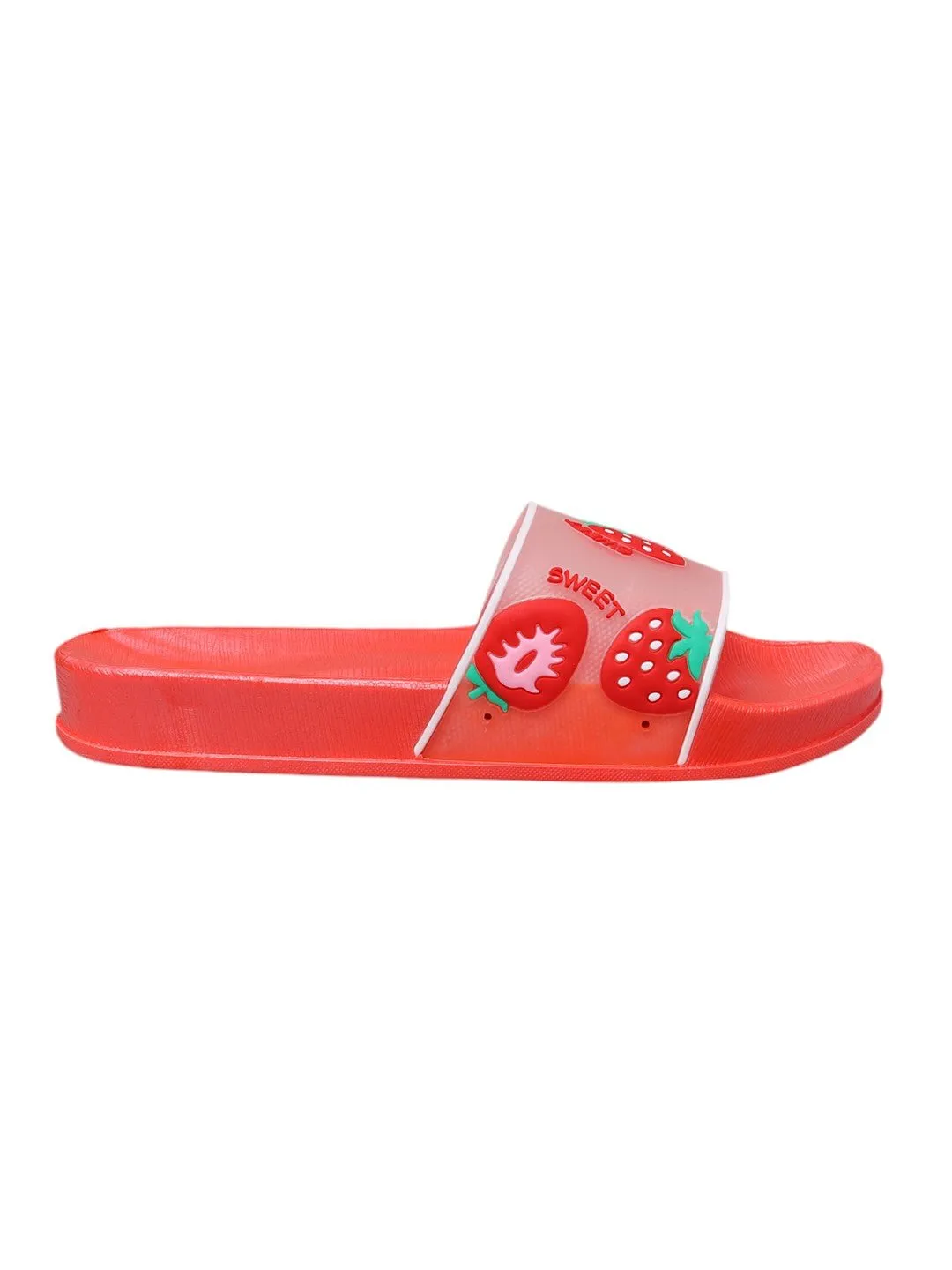 Strawberry Delight Fashion Slides - Vibrant Red