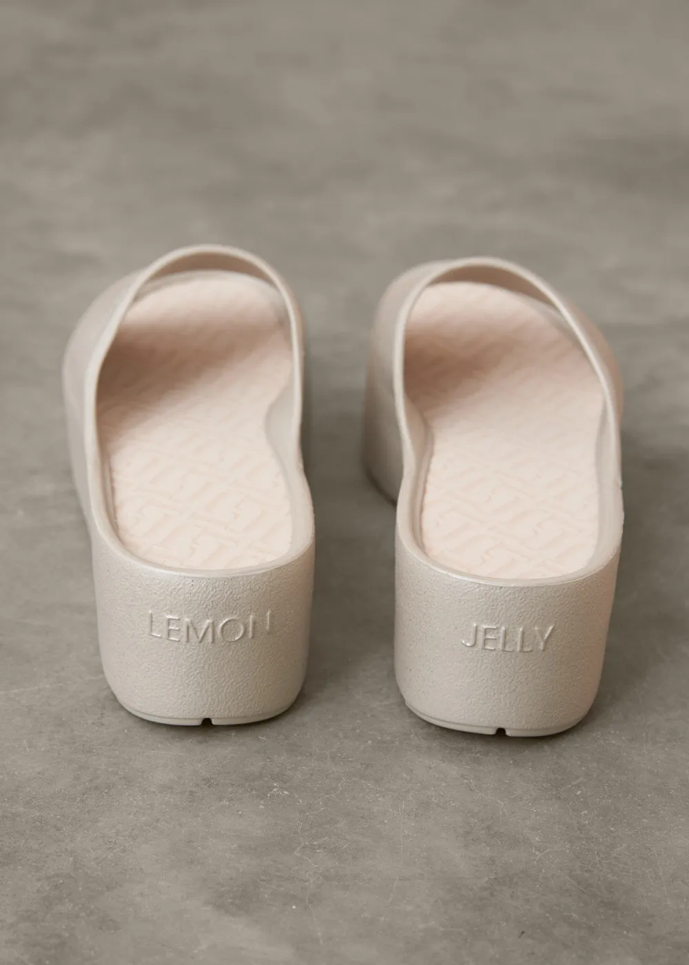 SUNSHINE GLITTER PLATFORM SLIDE - CHAMPAGNE