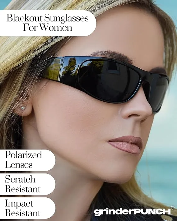 Super Dark Polarized Black Sunglasses Matte Frame/Superdark Lens